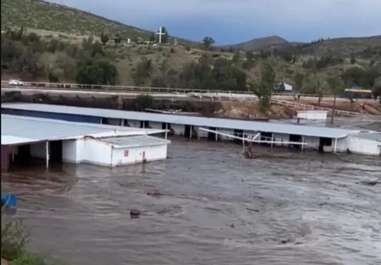 Racetrack damaged by historic flooding