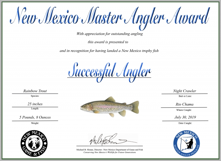 G&F offers awards for big fish