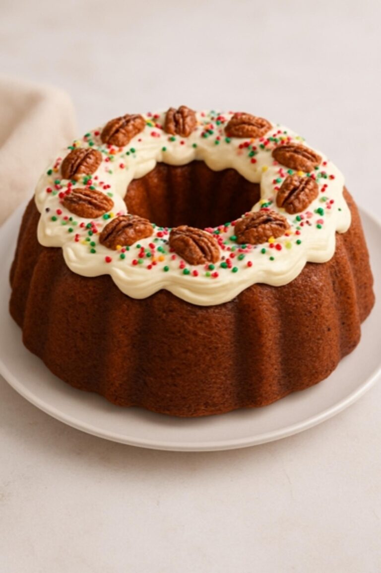 Holiday Rum Cake with Rich Vanilla Frosting makes for a tasty treat