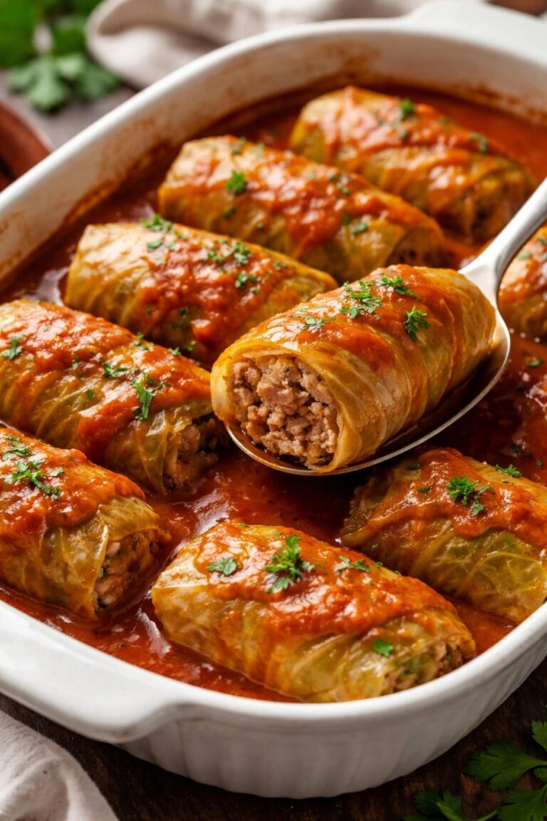 CULINARY CONFIDENTIAL: Stuffed Cabbage with  Hatch Chile Tomato Sauce