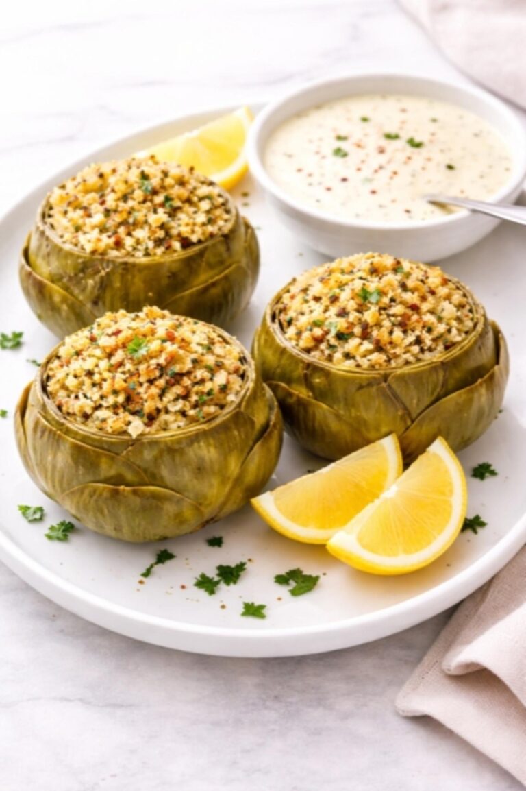 Culinary Confidential: Stuffed Artichokes with Breadcrumbs & Cheese & Signature Dipping Sauce a delicious dish worth slowing down for