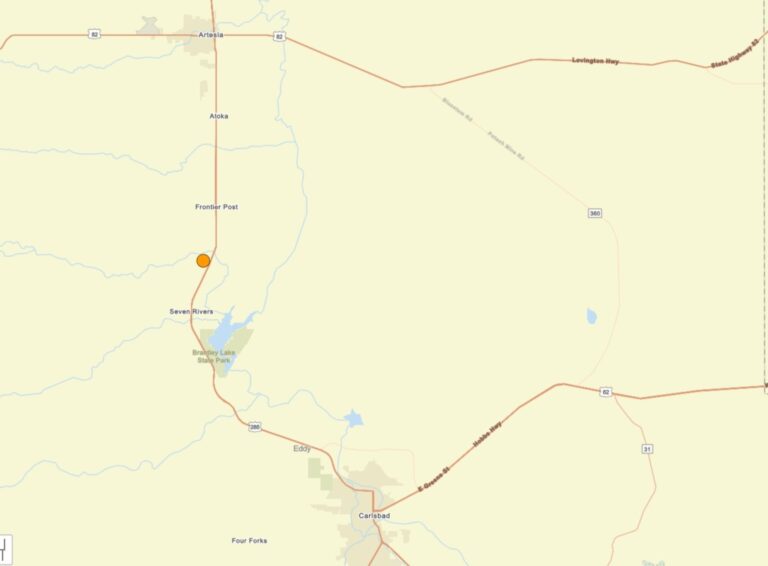 Earthquake jolts Eddy County Monday with epicenter near Atoka
