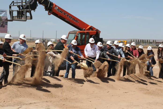 The first layer of dirt for a brand new Eddy County jail was shoveled on April 21, 2026.