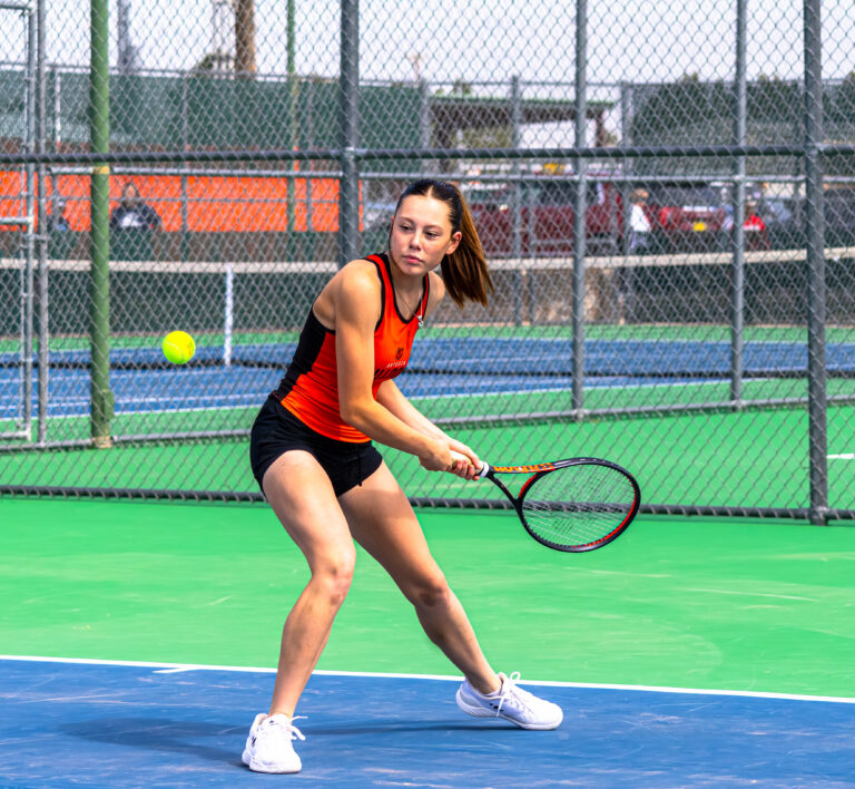 Scenes from Artesia tennis during district play