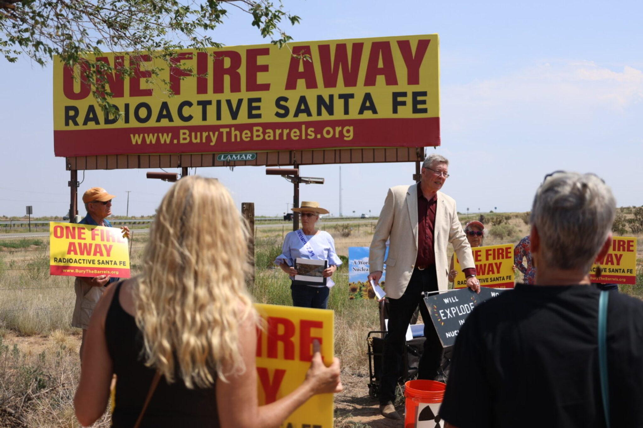 Nuclear waste parked at Los Alamos could face wildfire risk, advocates say at event near Santa Fe