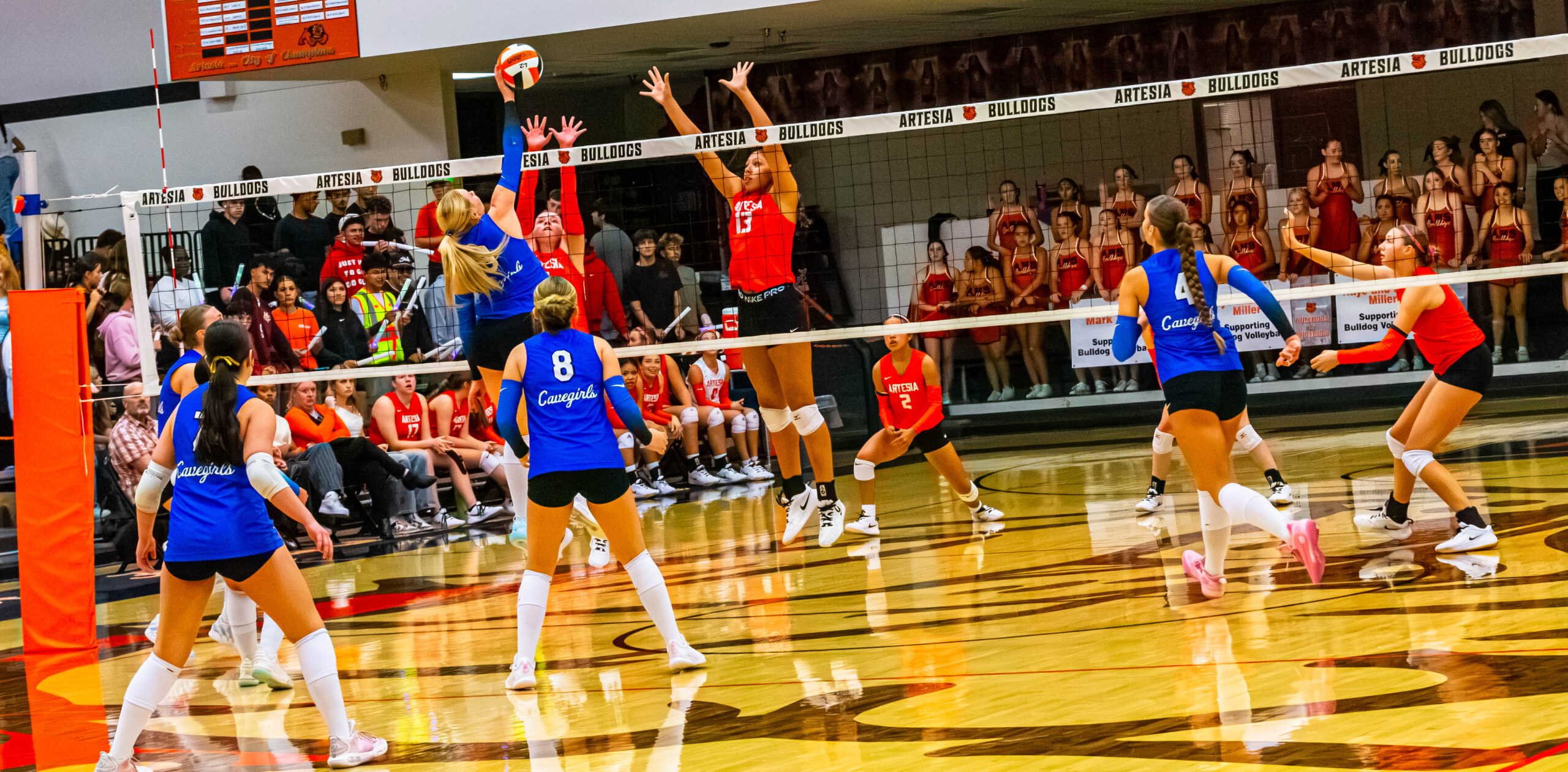 Artesia girls’ volleyball team defeats Carlsbad at home