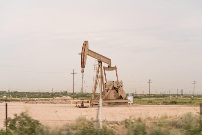 A pump jack operates near Carlsbad in the Permian Basin.