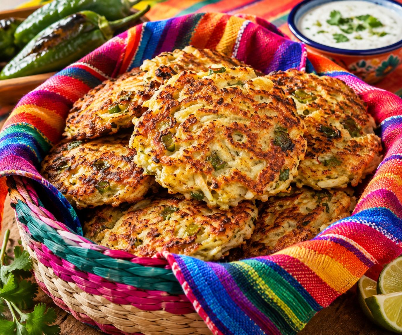Culinary Confidential: Hatch Chile Cabbage Pancakes with Lime Crema